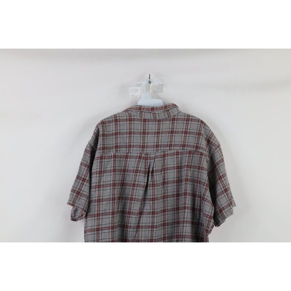 Troy Lee Designs Mens Medium Spell Out Baggy Fit Flannel Snap Button Shirt USA - Picture 8 of 9